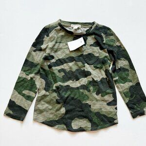 NWT Crewcuts girl heart pocket camo tee XXS 2-3 years